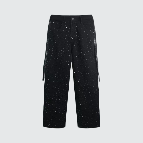 Full Rhinestone Denim