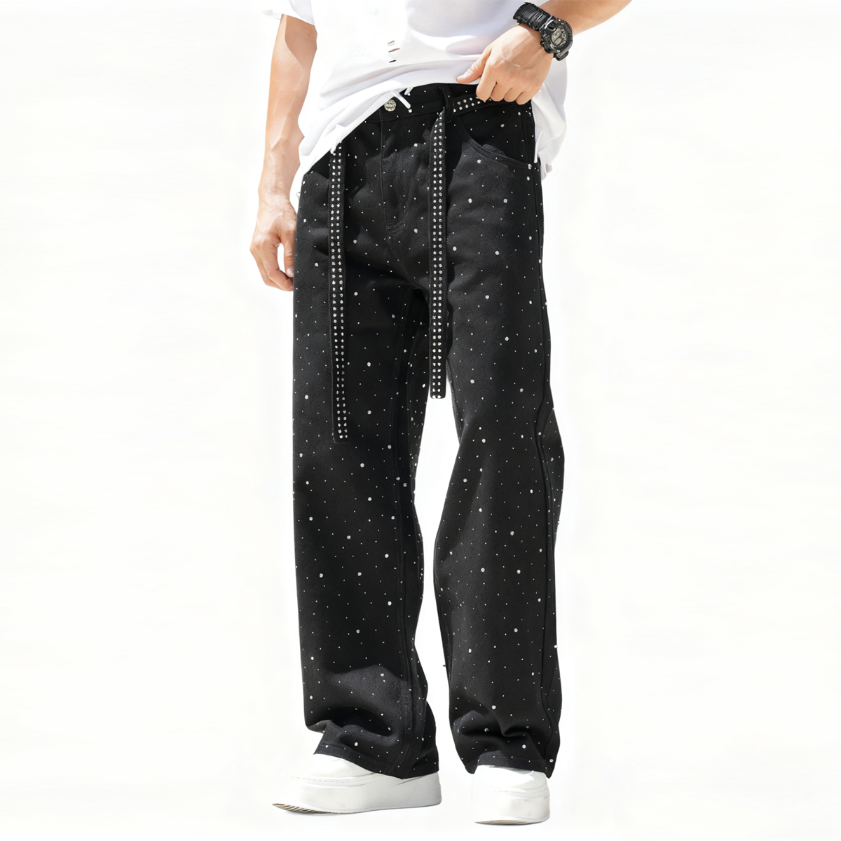 Full Rhinestone Denim