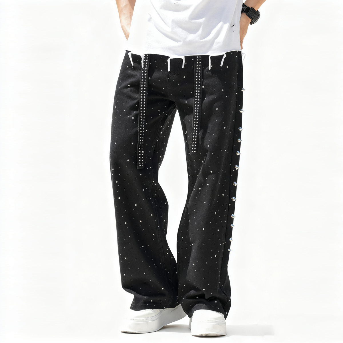 Full Rhinestone Denim
