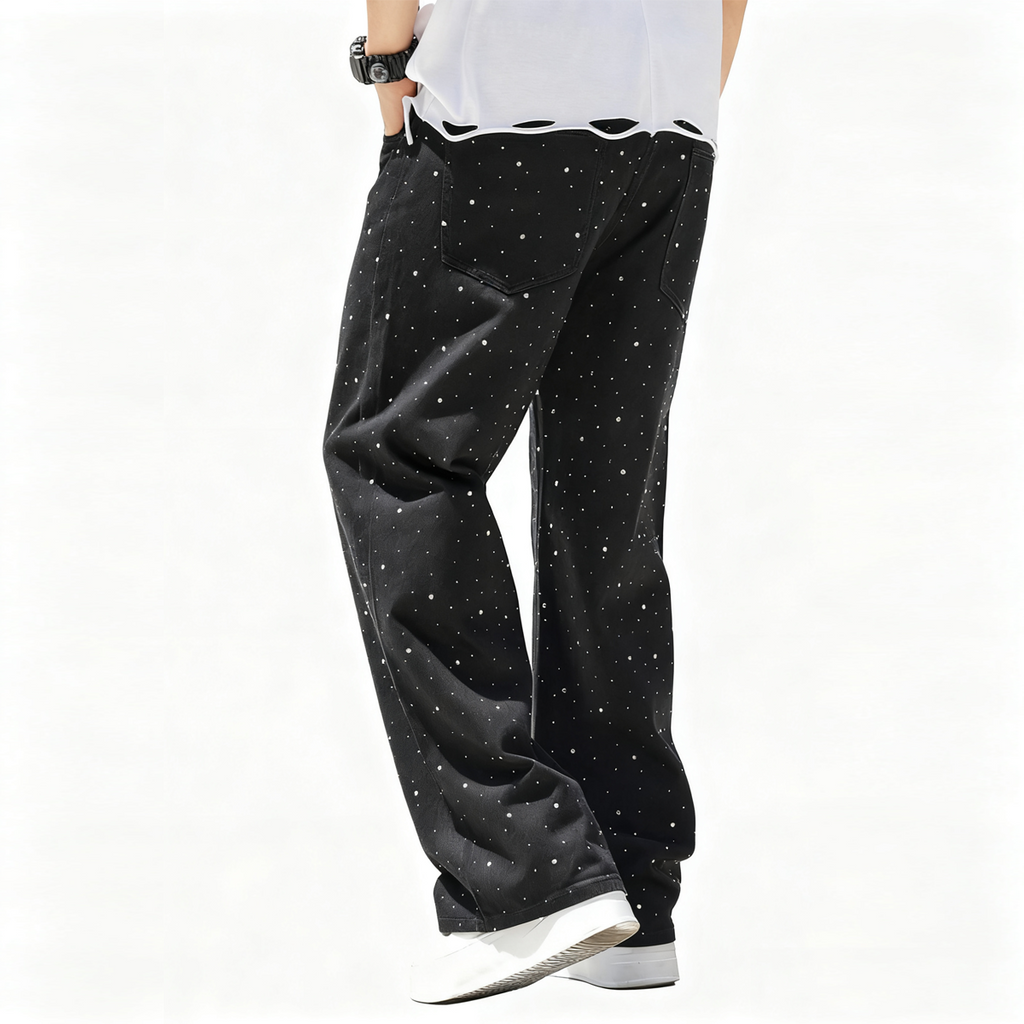 Full Rhinestone Denim