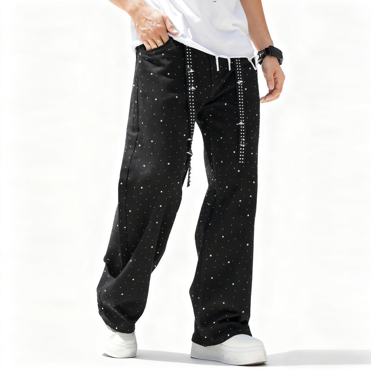 Full Rhinestone Denim